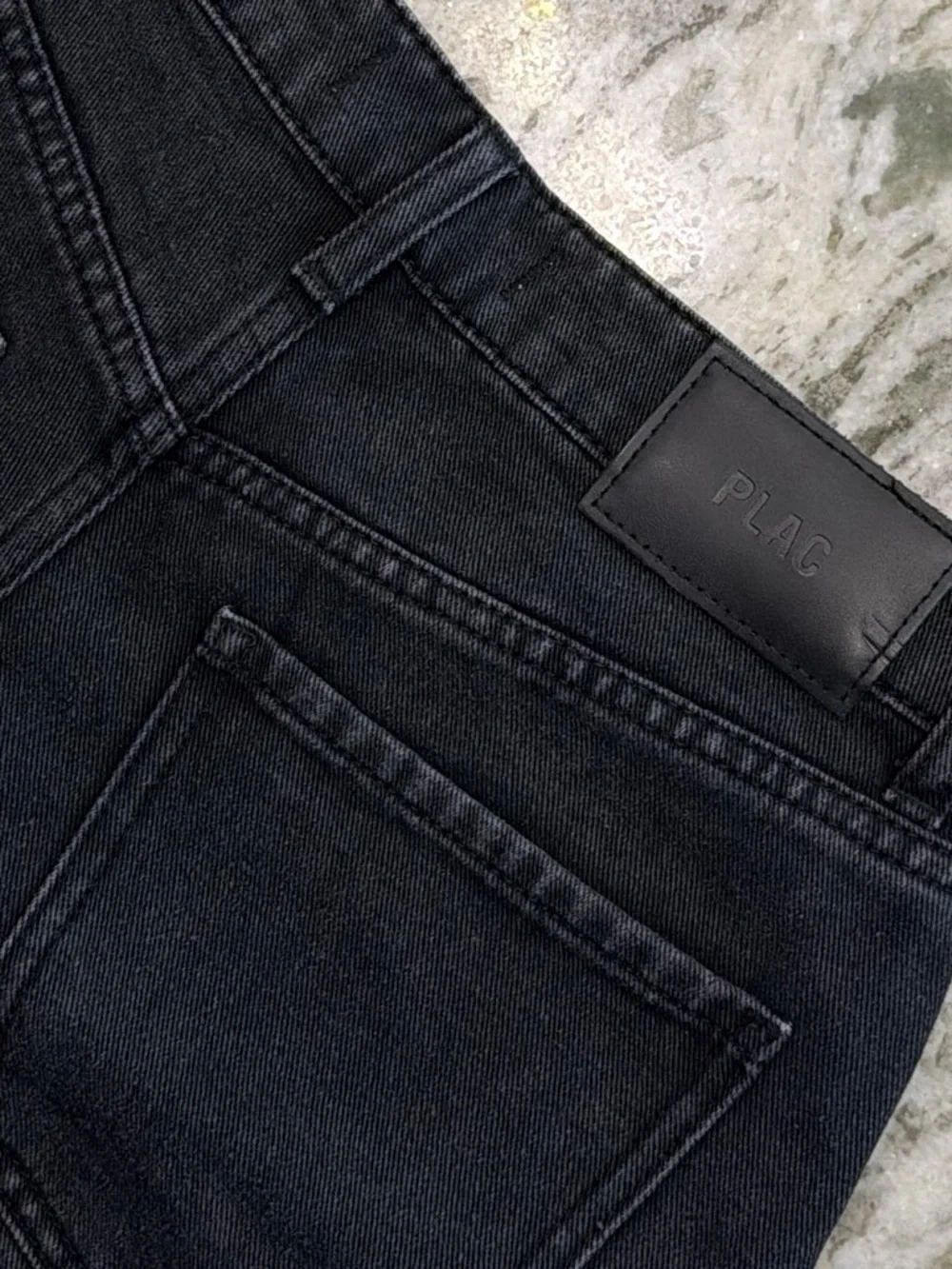 Black High-Rise Denim Shorts